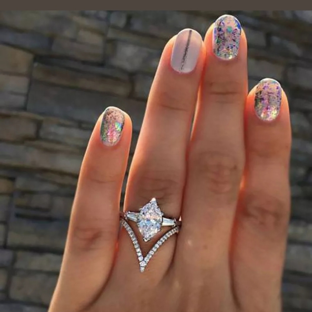 Sharp Sapphire Silver Ring